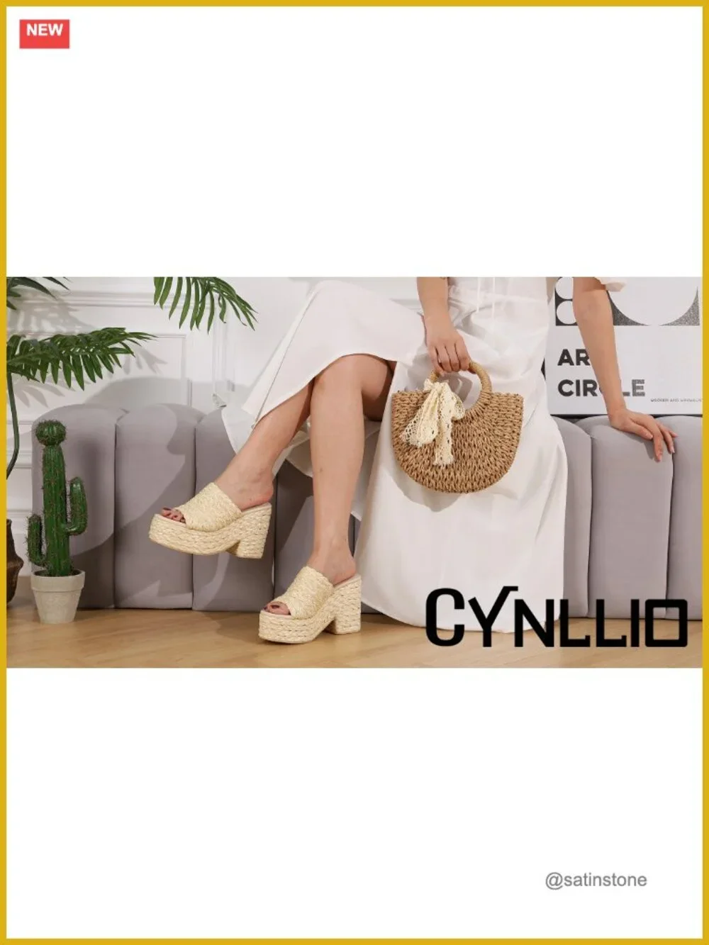 Womens Wedge Espadrille Platform Sandals Raffia Heel Slip On Summer